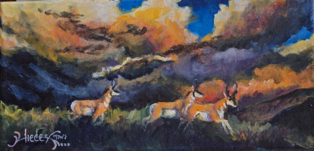 Early Morning Rush - Painting, Acrylic, Animals, Impressionism, Canvas (stretched)