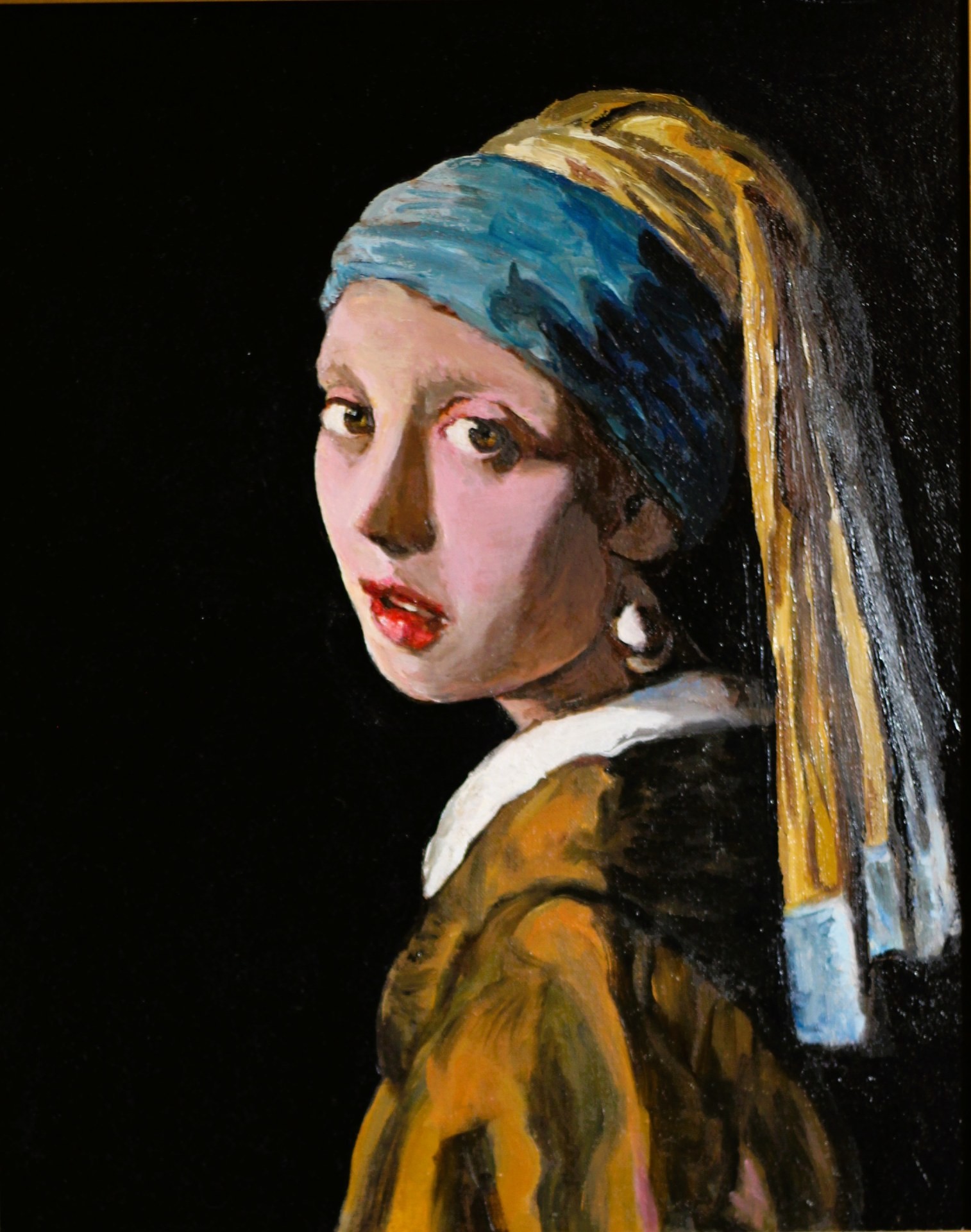 Mastercopy The Girl With The Pearl Earring By Vermeer Andy Keene Art Lg 3f31ea