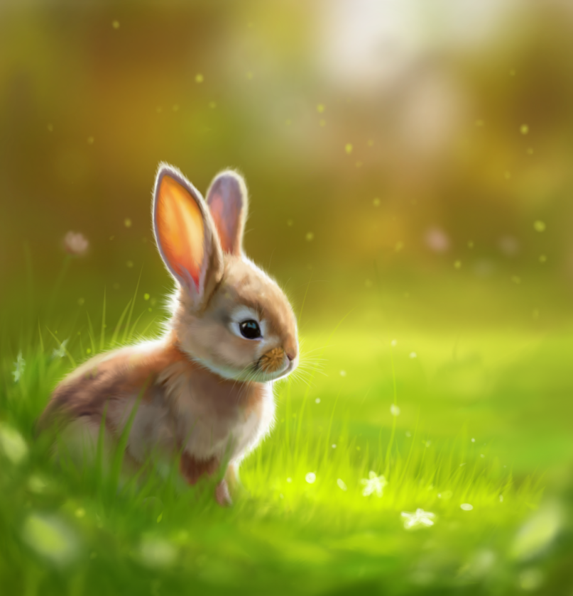 Digital Portrait of a Rabbit