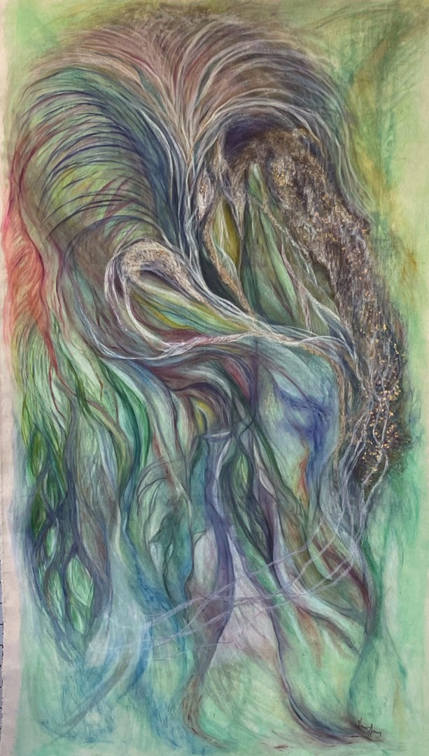 "Hidden Treasures" - Mixed Media, Mixed Media, Abstract, Expressionism, Canvas