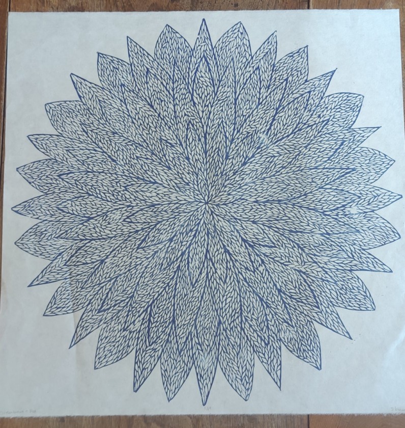 Chrysanthemum in Blue