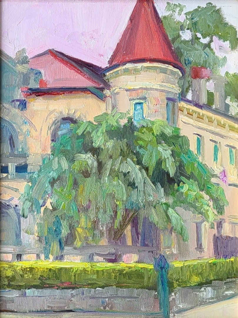 Grey Day at Schreiner Mansion - artwork by Leisa Luis Grill:  