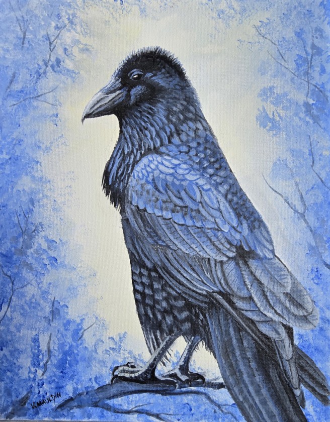 Raven in Blue