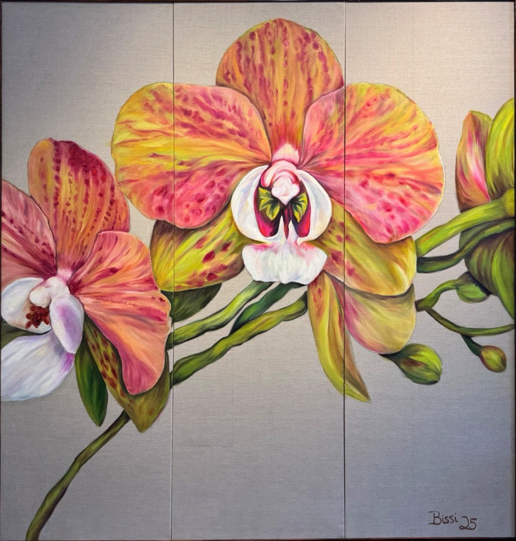 Spotted Pink Orchids - artwork by Rebecca Bissi:  