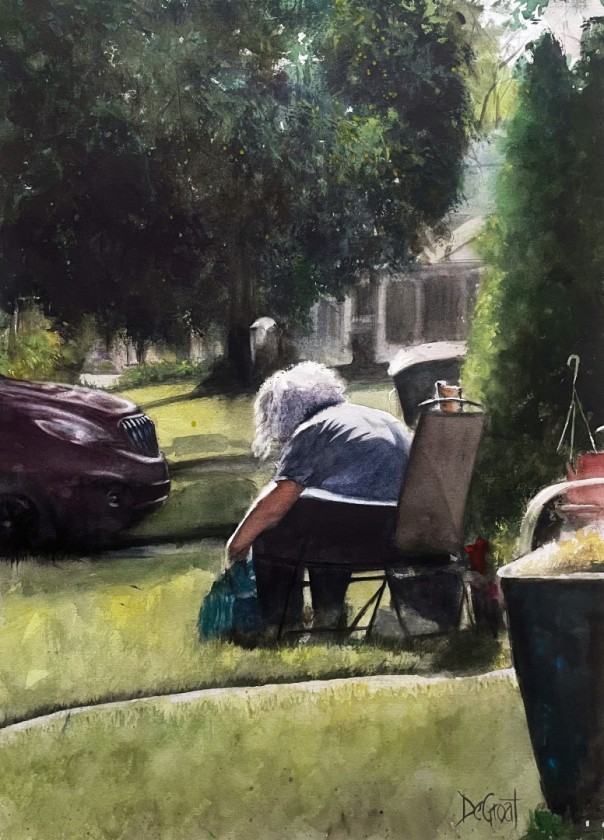 Lady in Yard