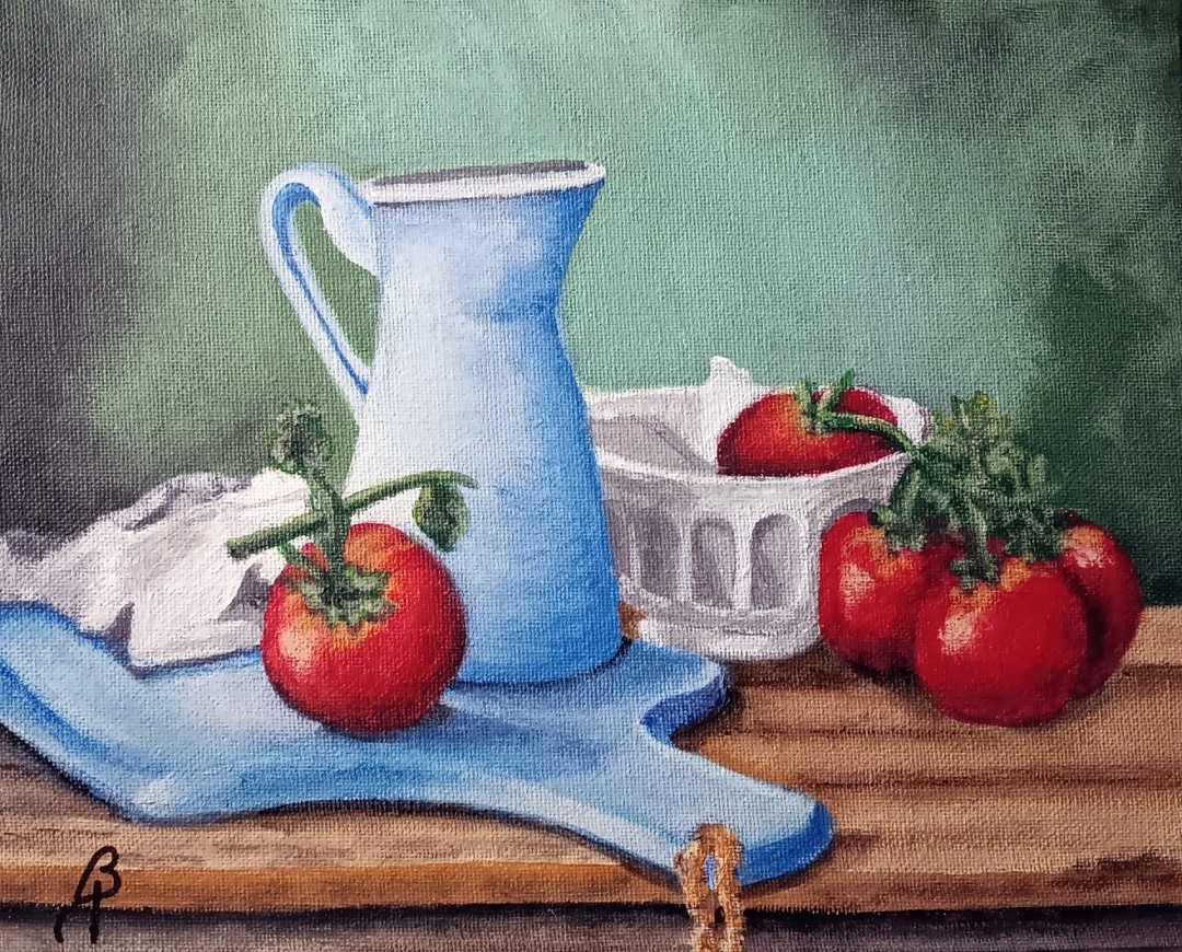 HOMEGROWN TOMATOES - artwork by Brenda Porter:  