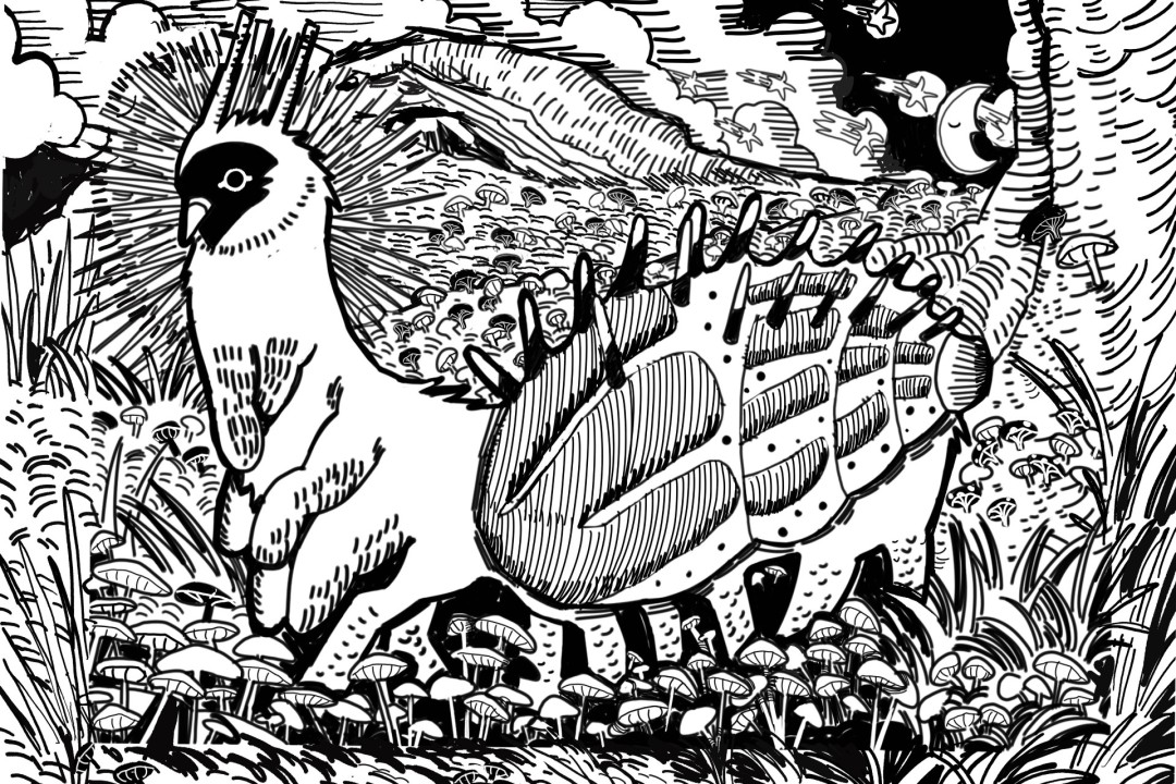 A beast in the woods  - artwork by Lilah Levesque:  