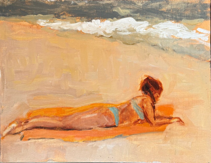 reading at the beach