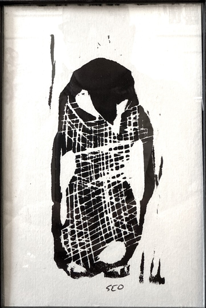Penguin  - artwork by Sarah O'Brien-Hart: animal, penguin, woodcut, printmaking, conservation Animals, Other, Printmaking, Woodcut