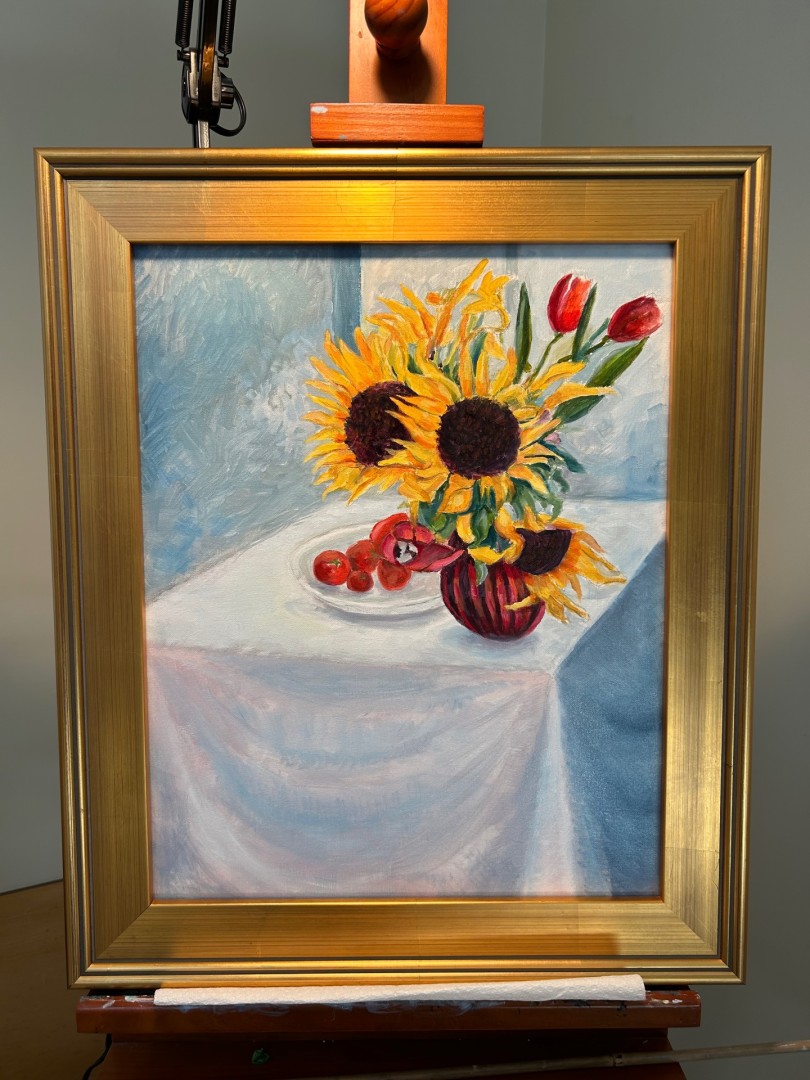 Lite Play - artwork by Duane Creech:  Botanical, Impressionism, Oil, Canvas