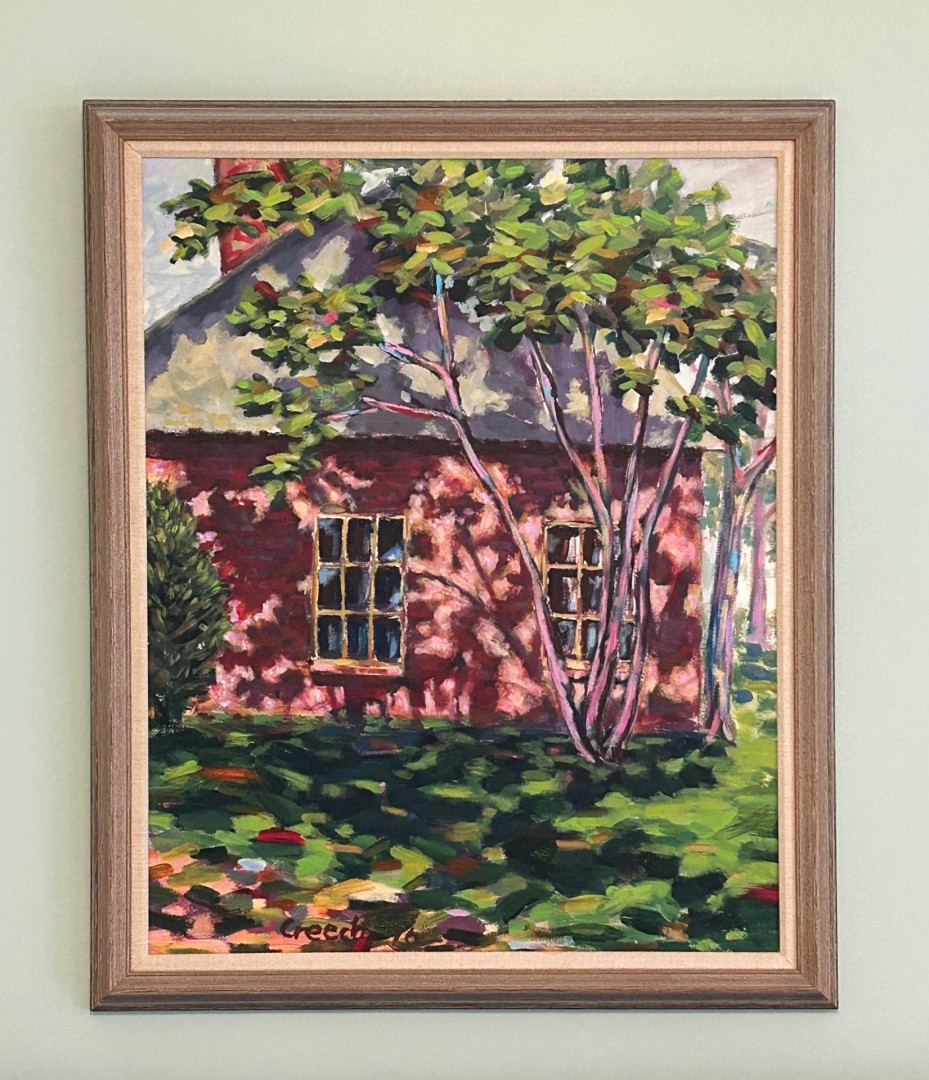 The Brick House - artwork by Duane Creech:  Nature, Impressionism, Acrylic, Canvas