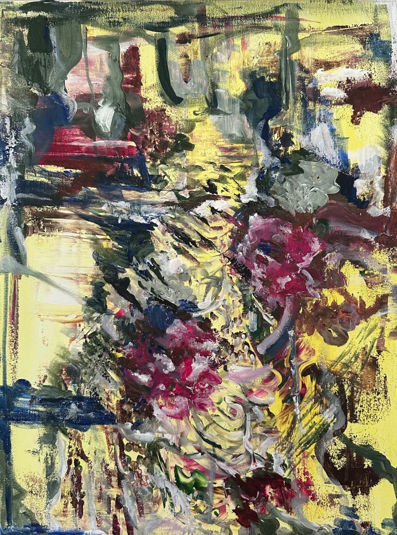 Rose Path - Painting, Acrylic, Abstract, Abstract, Canvas