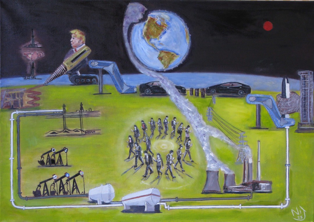 Trump and Musk&#039;s World, Painting