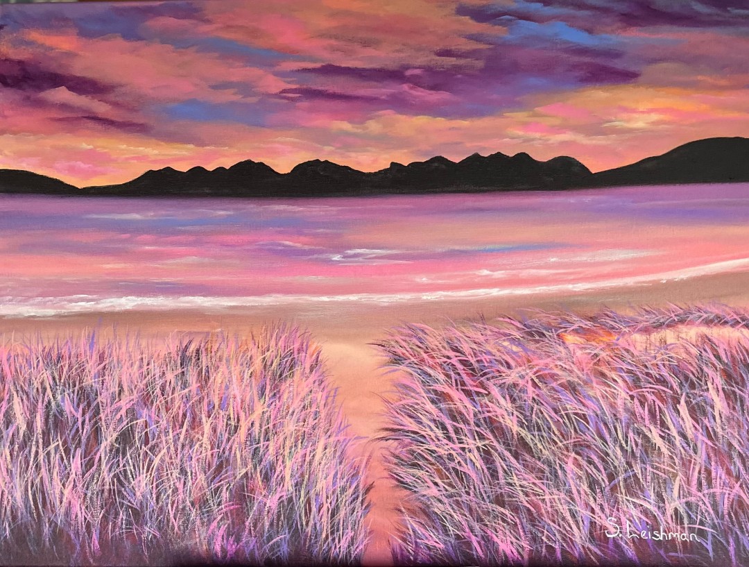 Luskentyre Sunset, Painting