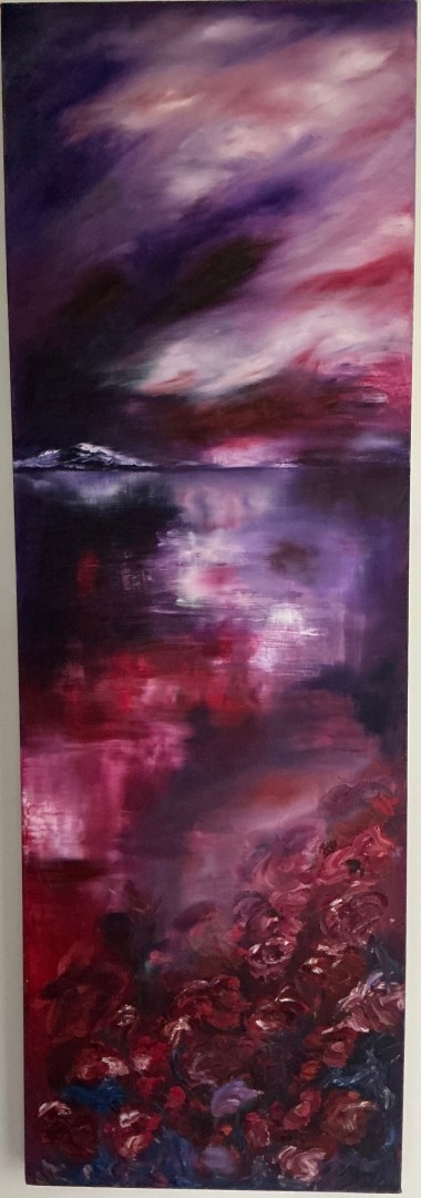 Where Twilight Blooms, Painting