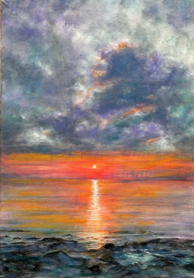 Prestwick Sunset , Painting