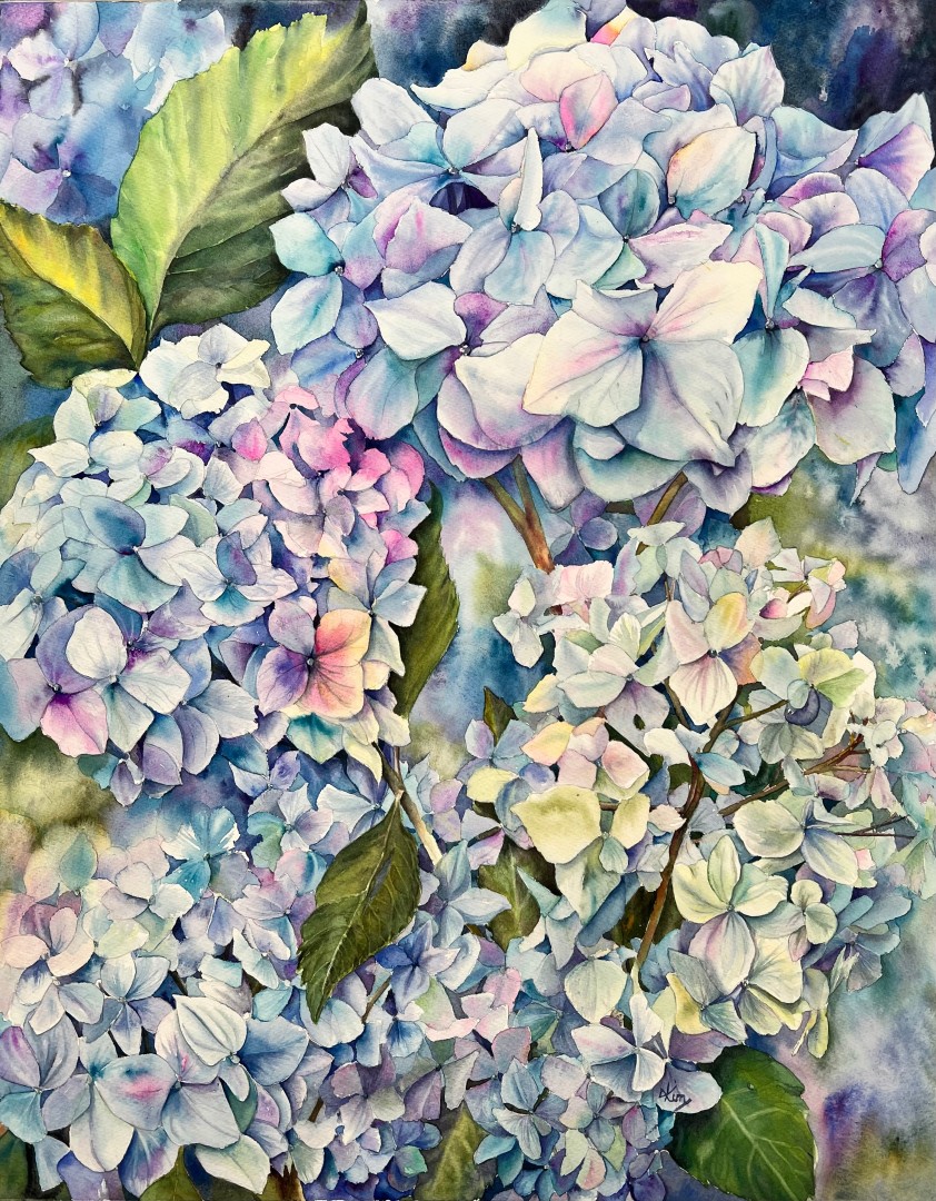 Blue Blooms, Painting