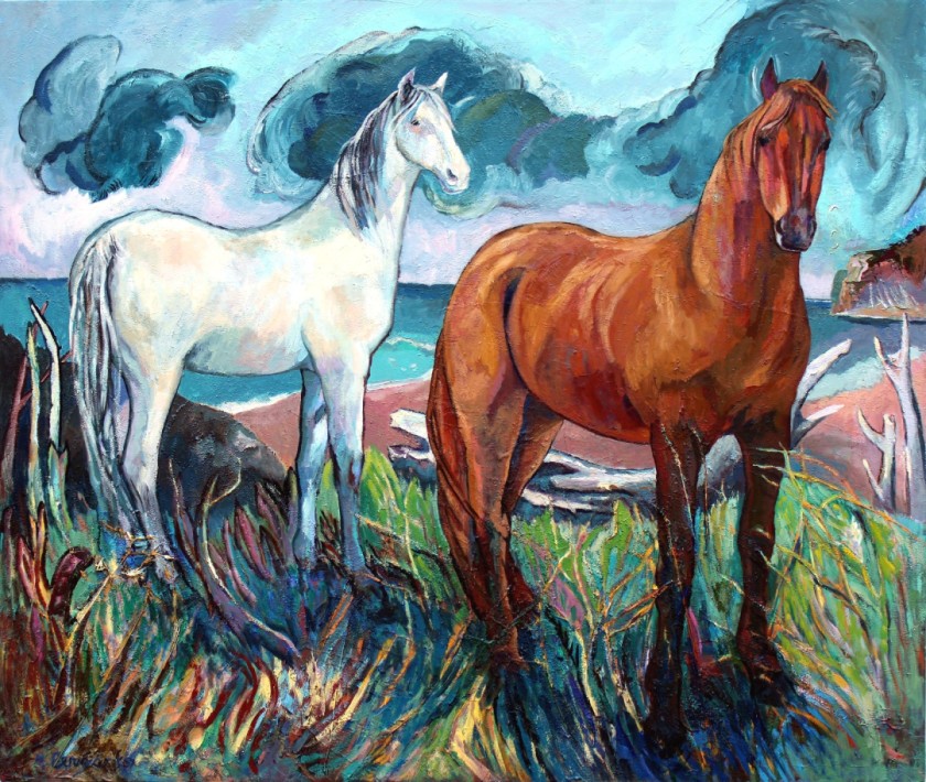 Horses at Cloudy Bay