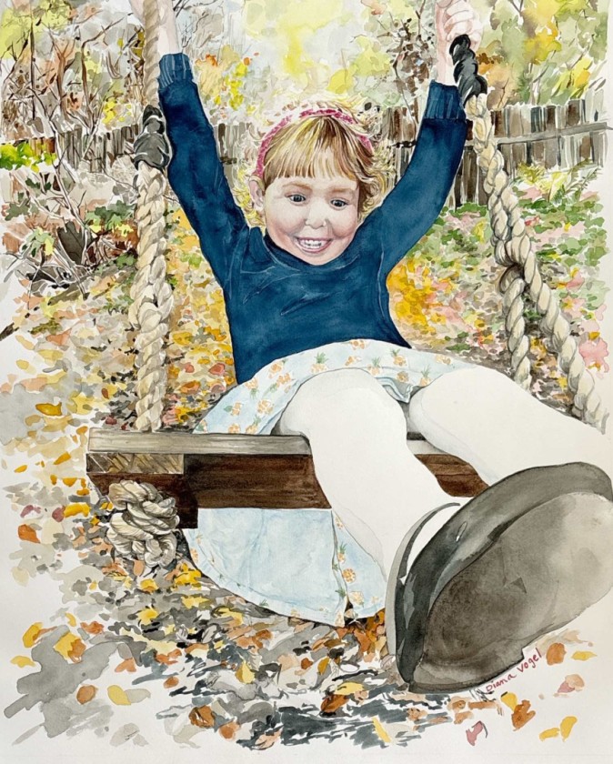 Pia in Fall Leaves