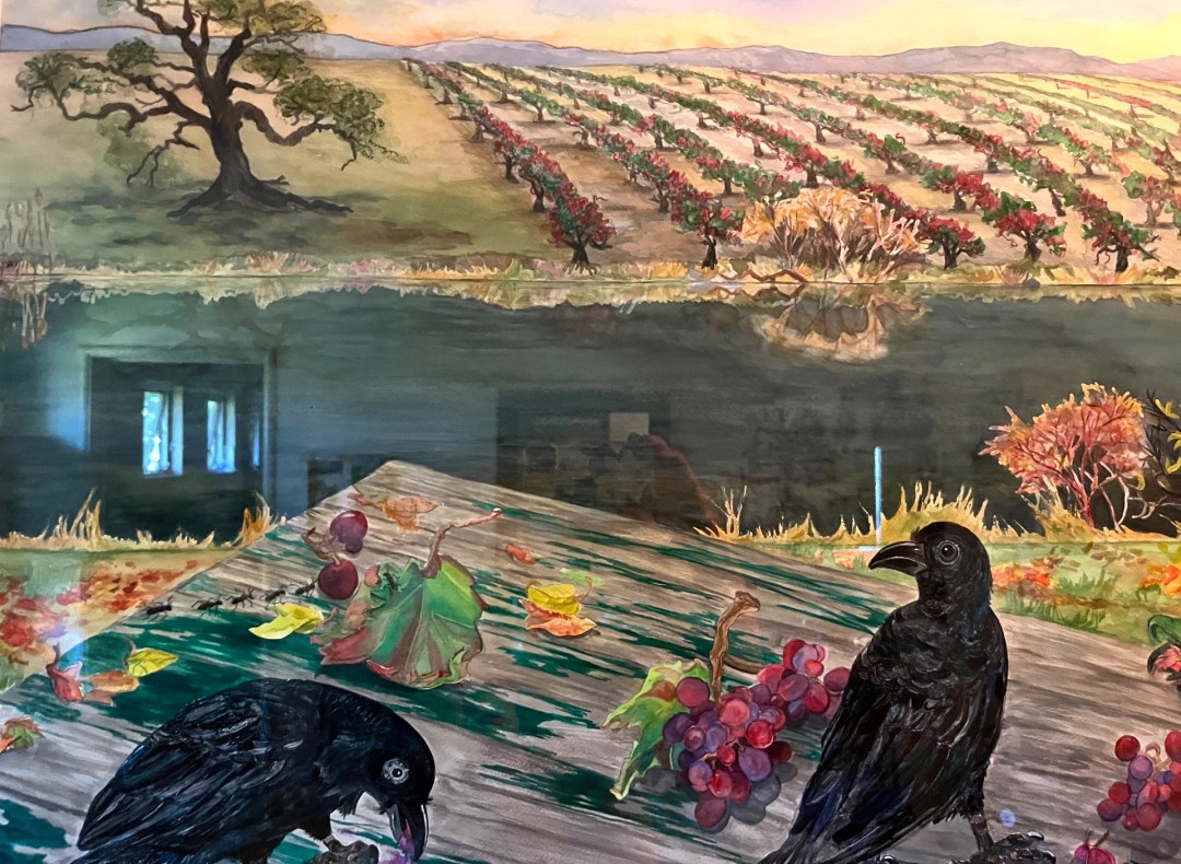 Picnic on the Slough - Mixed Media