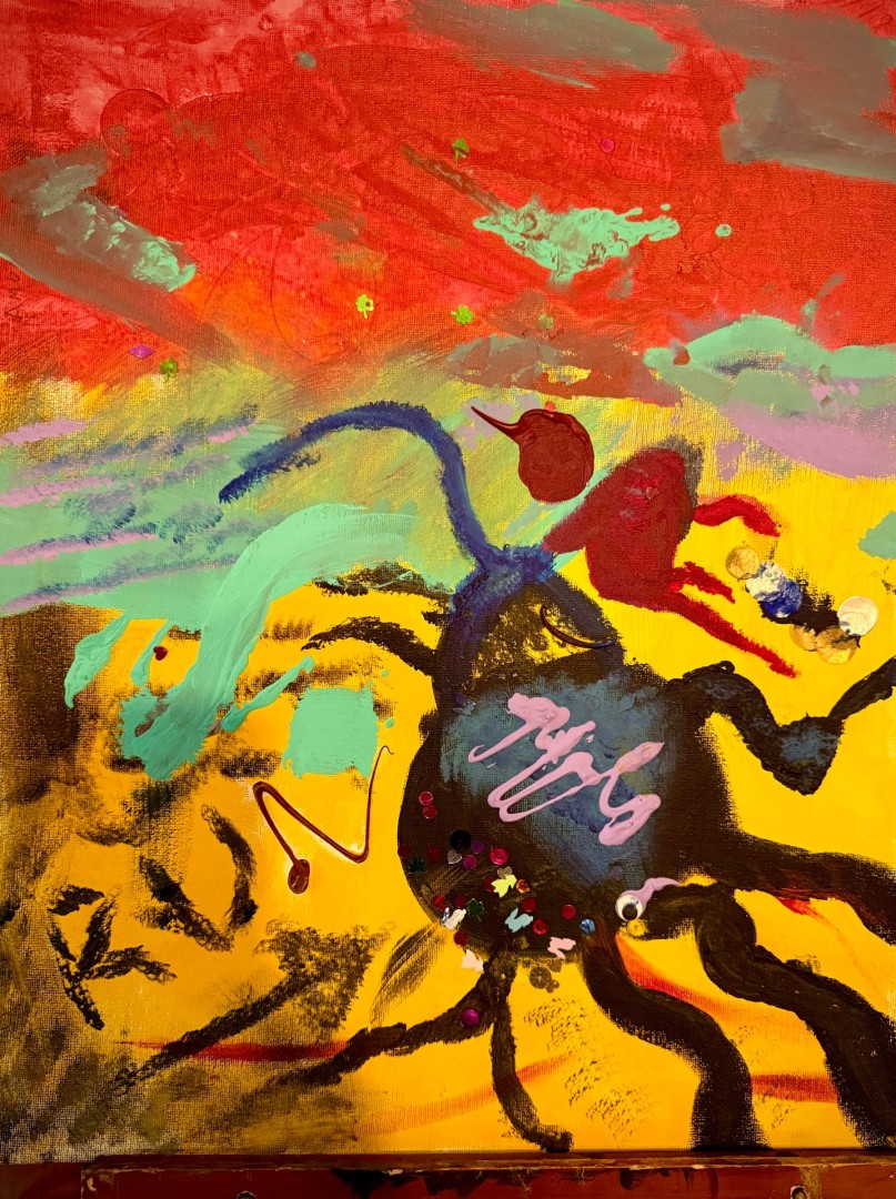 To leave is Power (Run) - artwork by María Belén Luzuriaga Abad: abstract, fatalist, run, heal Abstract, Street, Acrylic, Canvas