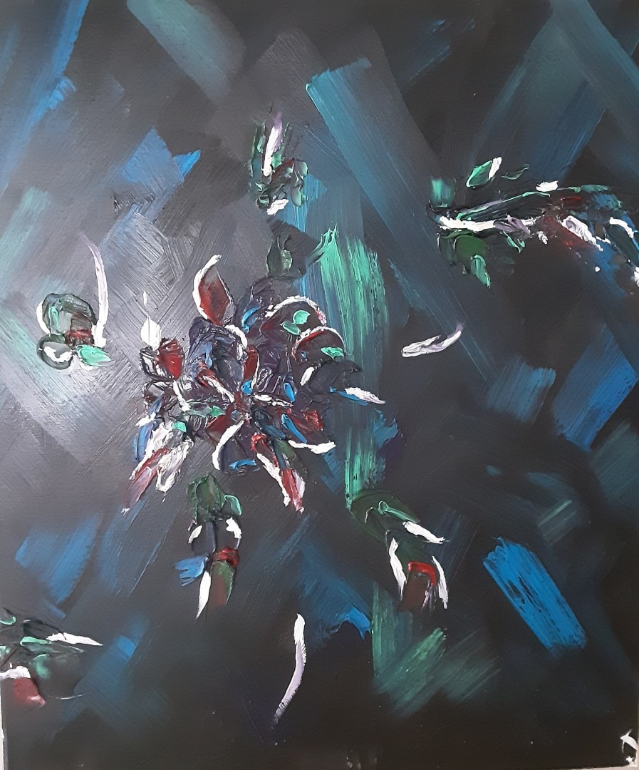 Taurus  - artwork by Leah  Kraniak :  Abstract, Oil, Canvas