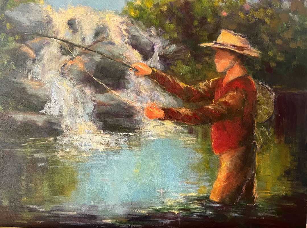 Catch and Release (9X12) Oil on Linen Panel - Painting