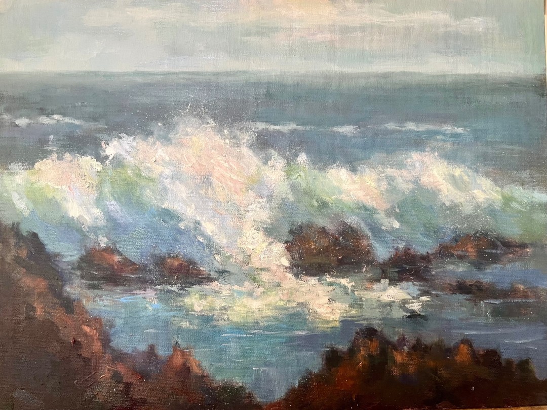 West Coast Vibe (12X16) Oil on Linen Panel - Painting