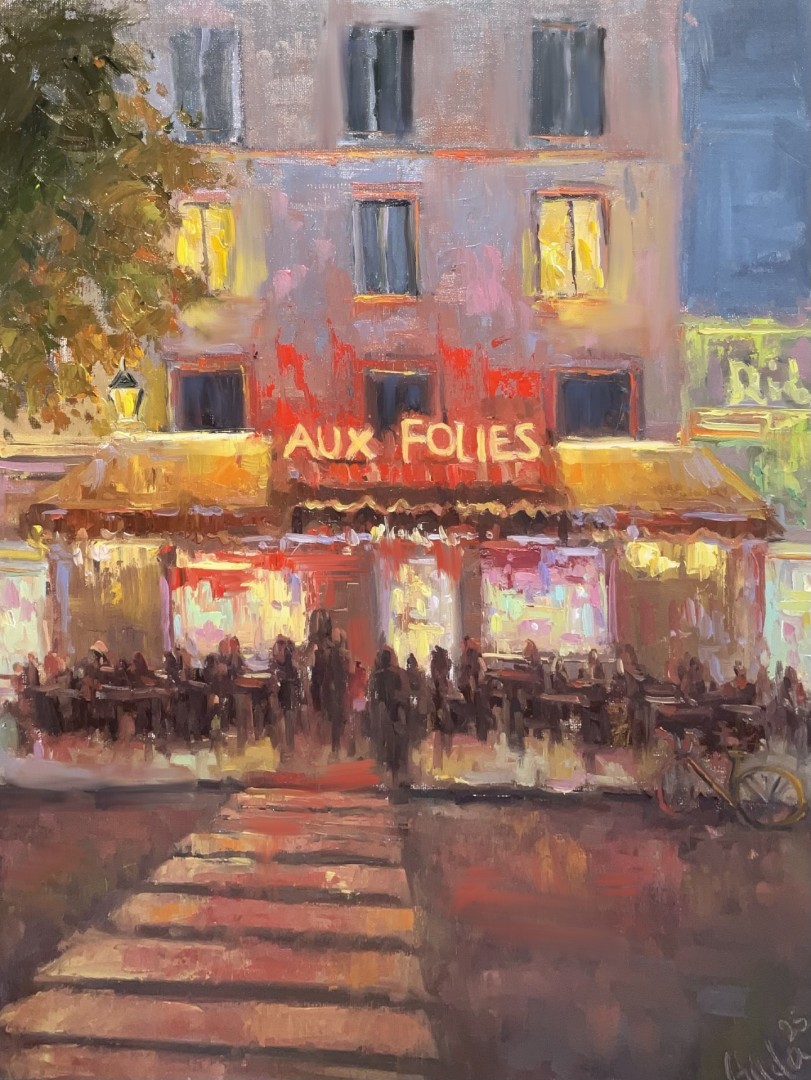 Colors of Paris - Painting, Oil, Impressionism, MDF Panel