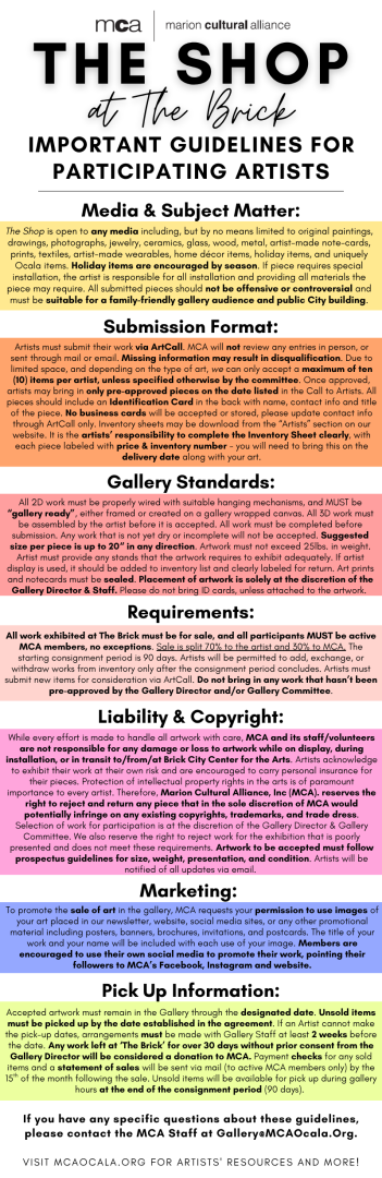 The Shop Guidelines