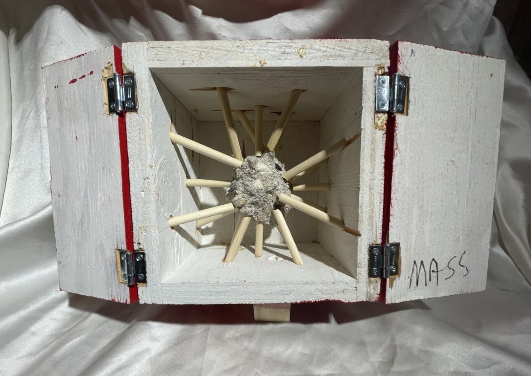 MASS - artwork by eric lunde: FOUND, REPURPOSED Abstract, Primitive, Stone, Wood Panel