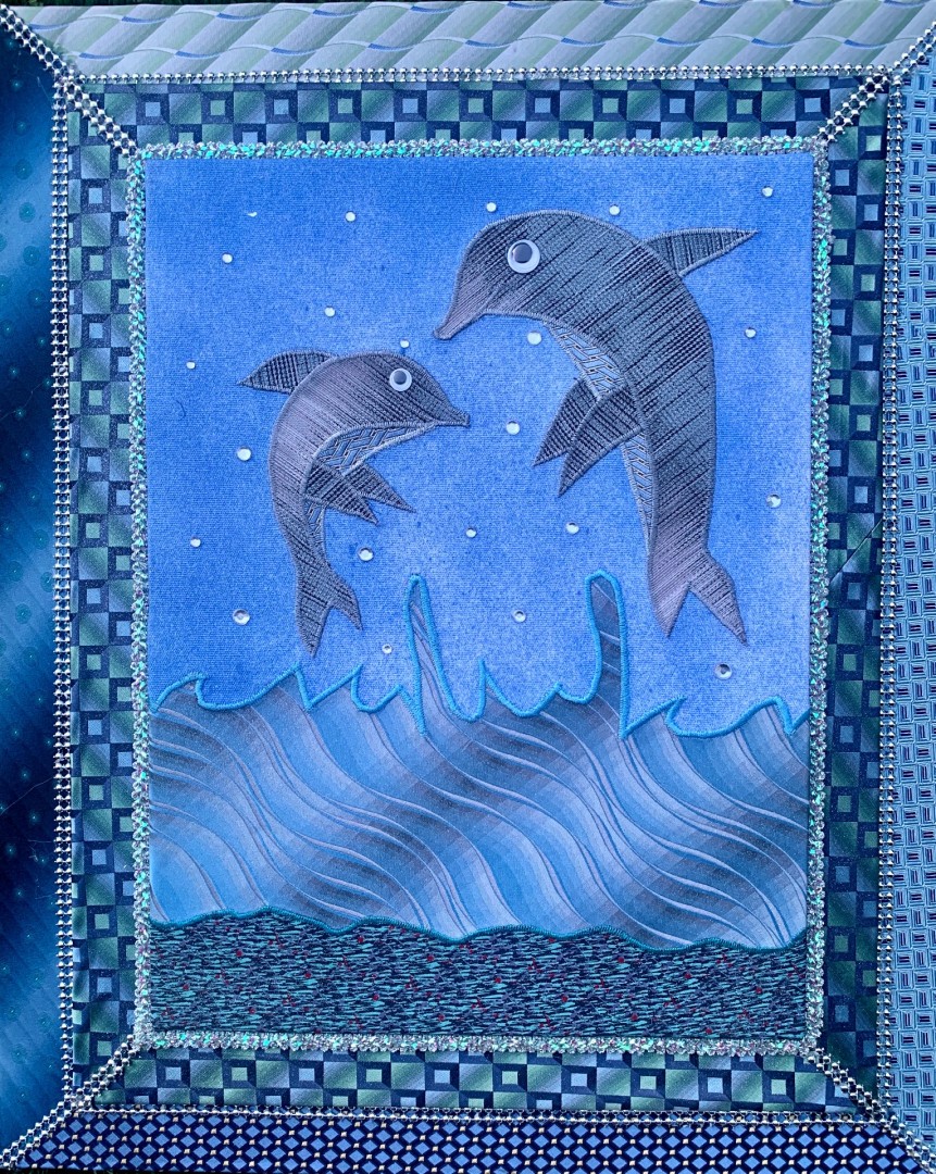 Dolphins - artwork by Jennifer Knotts:  