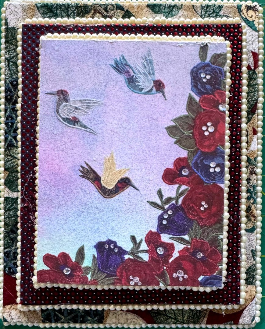 Hummingbirds in Flight - artwork by Jennifer Knotts:  