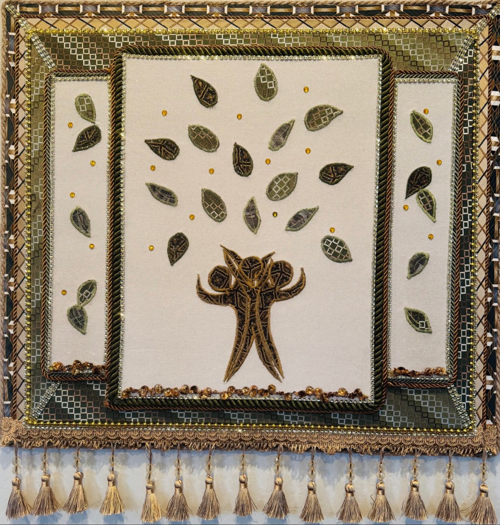 Tree with Panels - Mixed Media