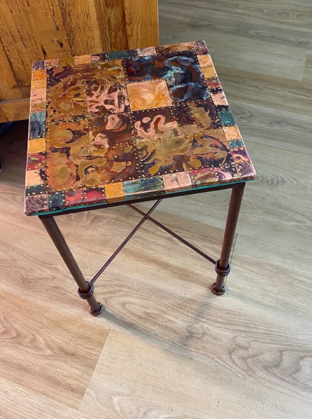 Copper top table