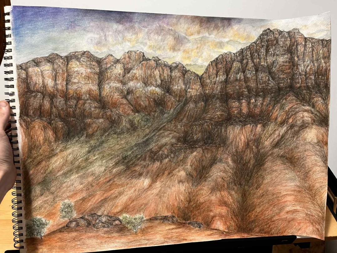 Zion Canyon, Zion National Park - Drawing
