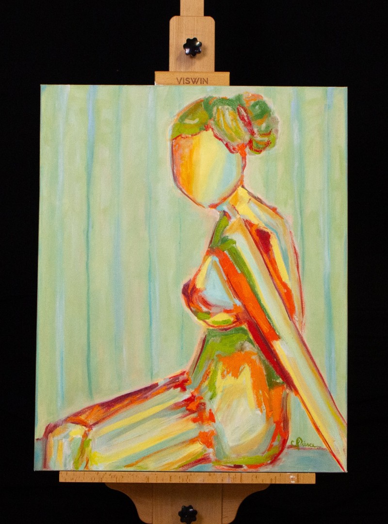 Prism Within - Painting, Oil, Figures, Abstract, Canvas