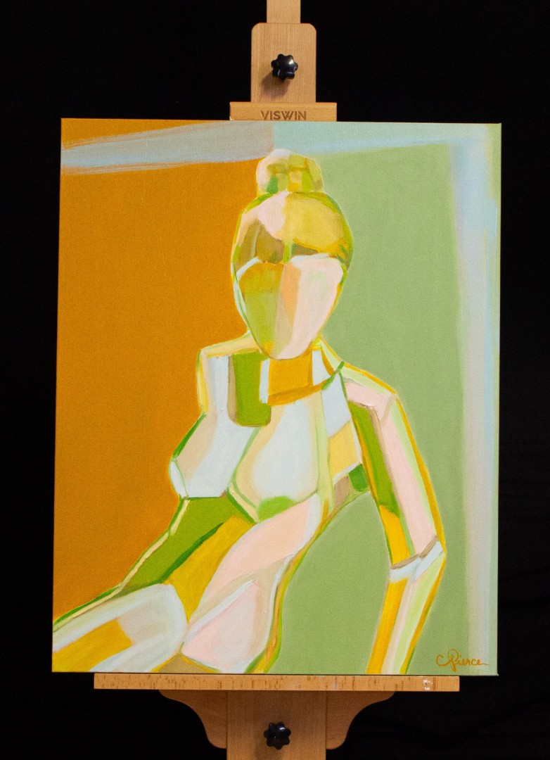 Tempered Glass - Painting, Oil, Figures, Abstract, Canvas