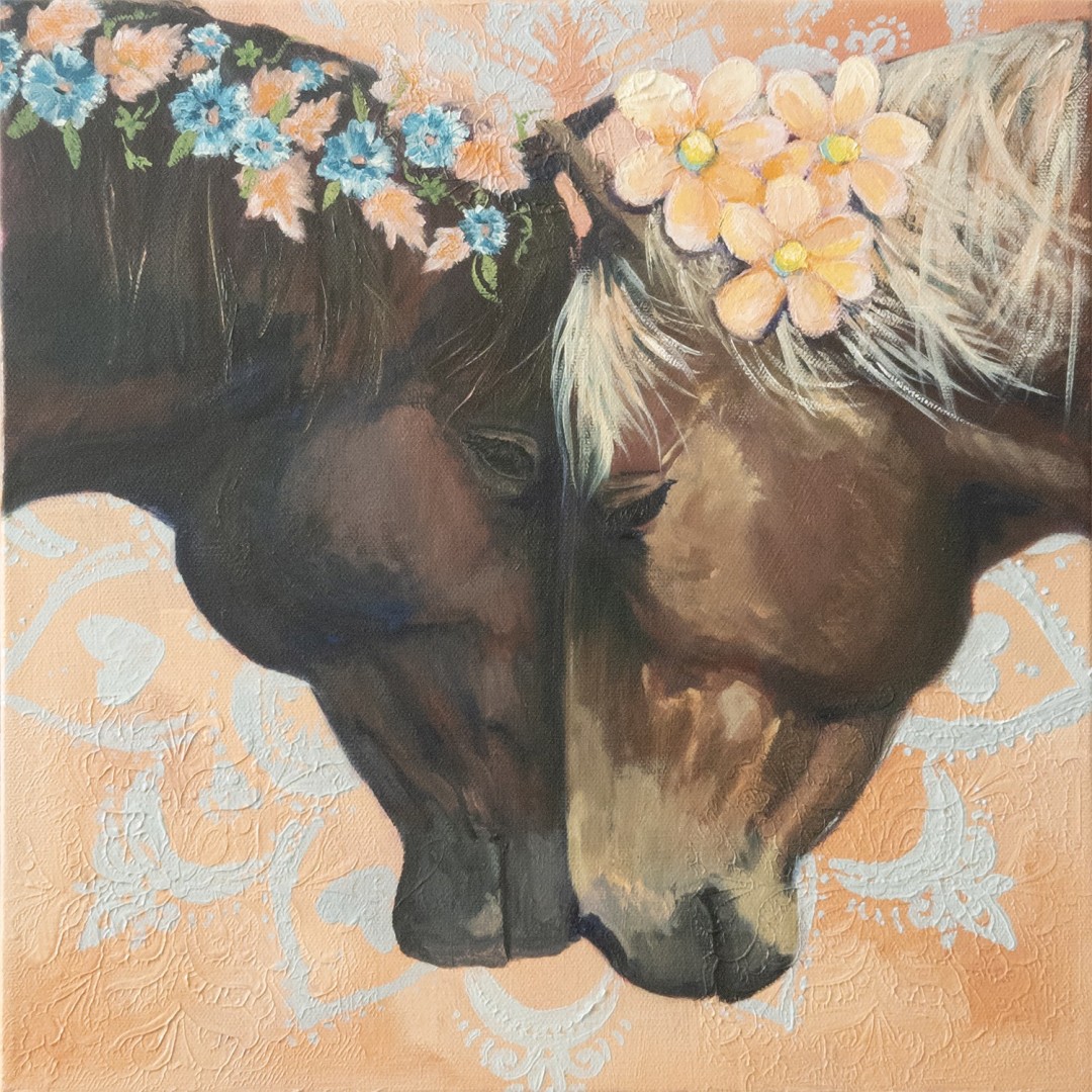 Found My One - Mixed Media, Mixed Media, Animals, Canvas