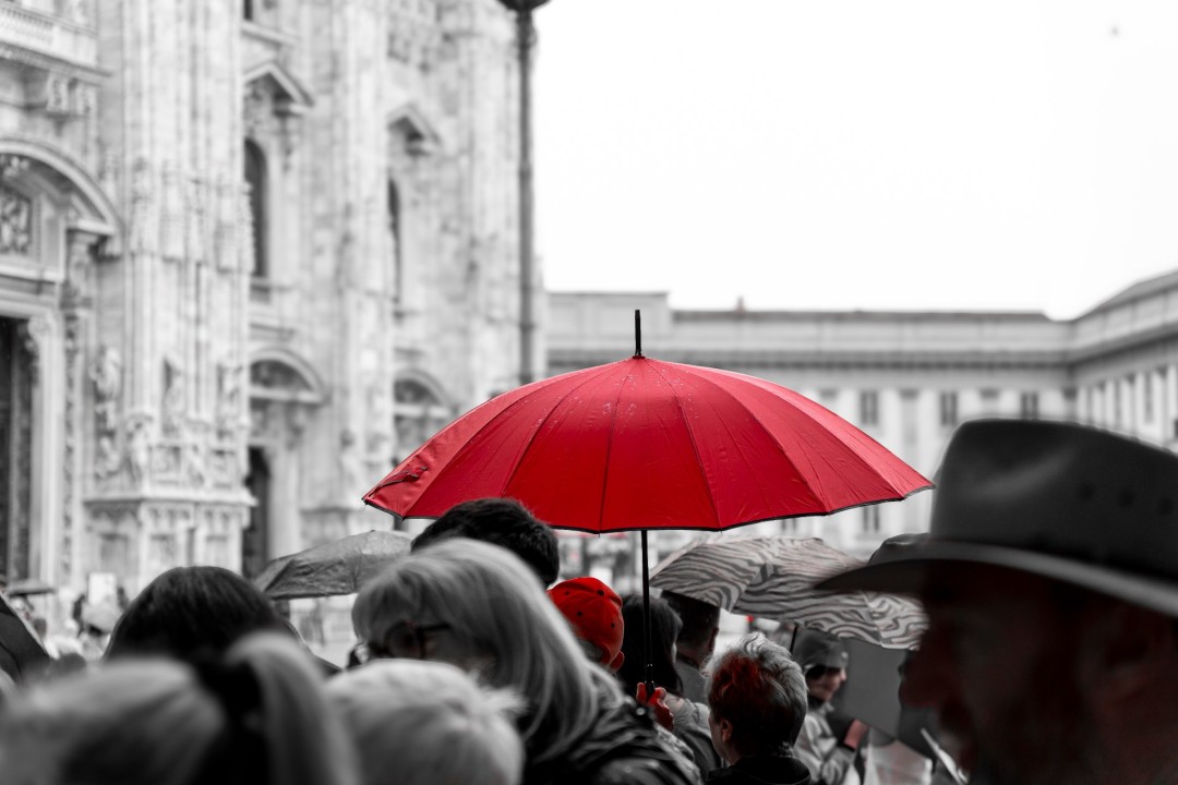 Red Umbrella - Photograph, Digital, Pop