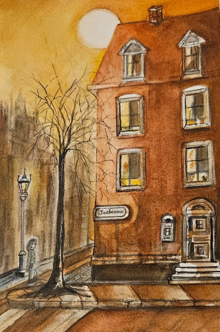 Night on Jackson  Avenue  - artwork by Michelle Liss:  