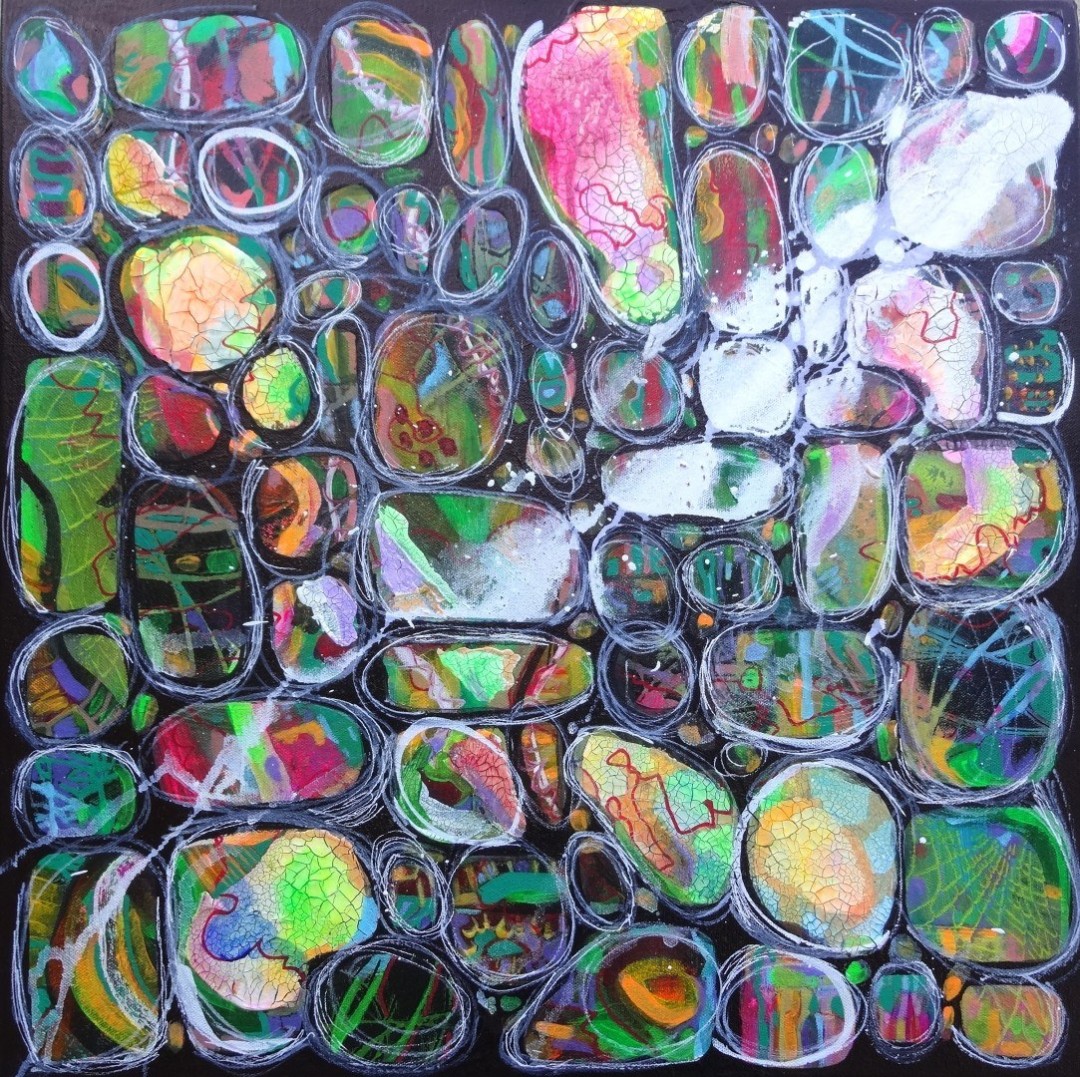 Shades of The Past - artwork by IRINA MACKAY: abstract art, modern art, acrylic painting Abstract, Abstract, Acrylic, Canvas