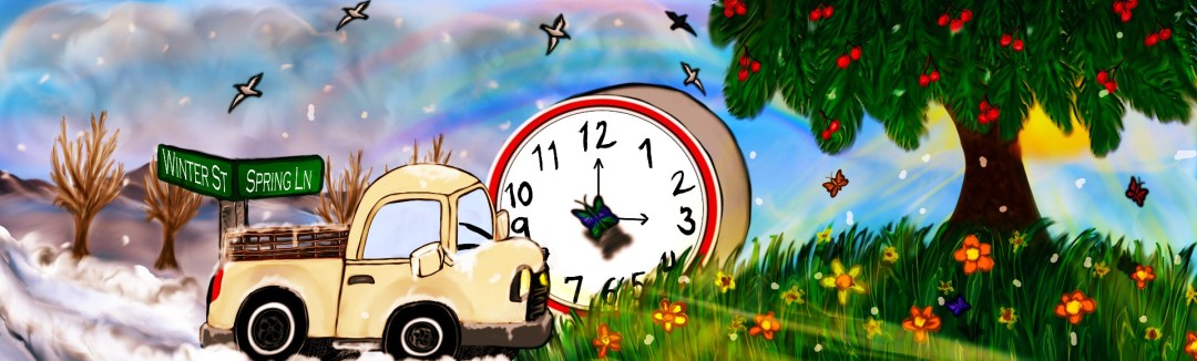 Turning Onto Spring Lane - Digital, Digital, Seasons, Surrealism, Screen