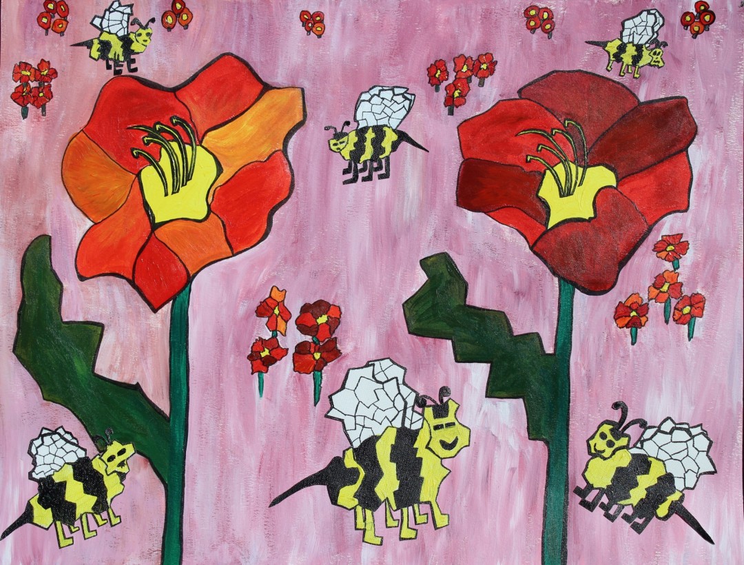 Dreams of Working Fields - Painting, Acrylic, Botanical, Paper