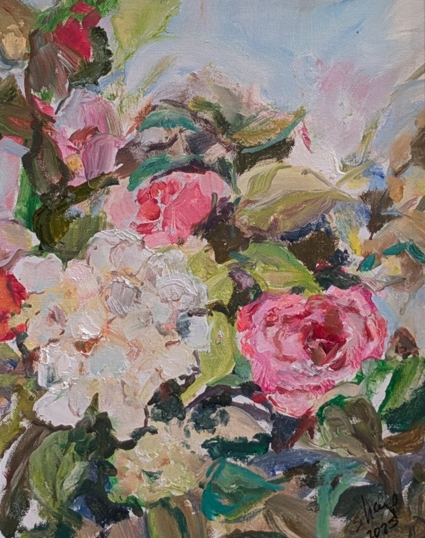 A Trio of Beauties - artwork by Barbara Ann Sharp:  