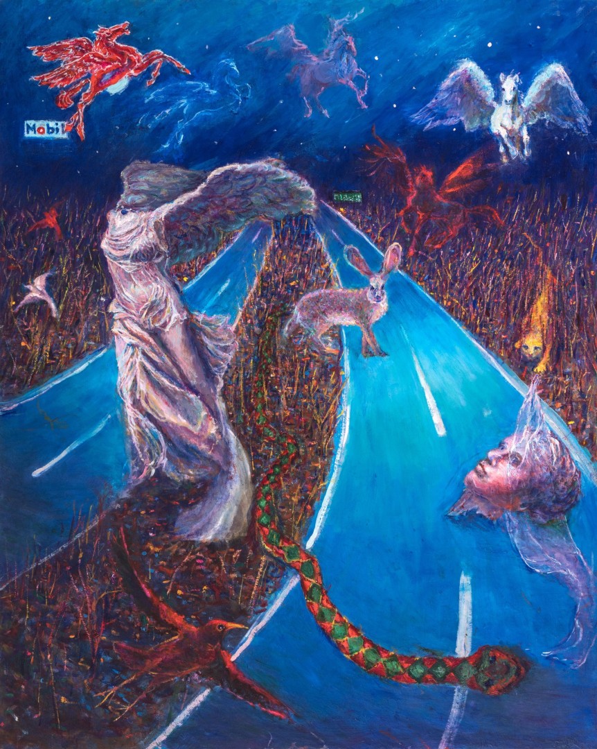 Night Ride From New Orleans to El Paso - Painting