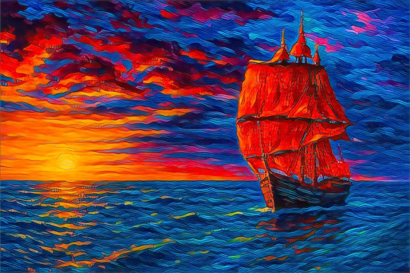 Sailing at Sunset 
