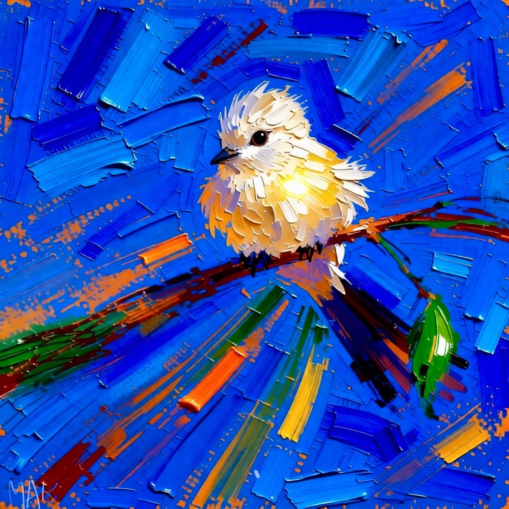 Welcome Spring - artwork by Mary Ann Goughler:  