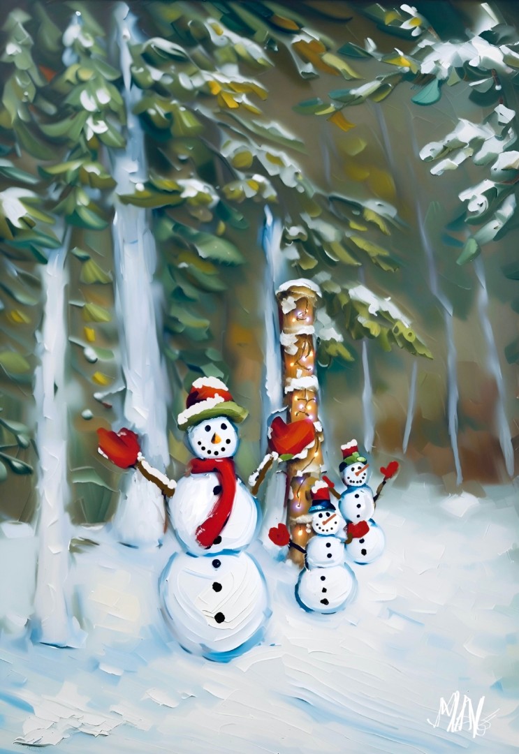 We Three - Mixed Media