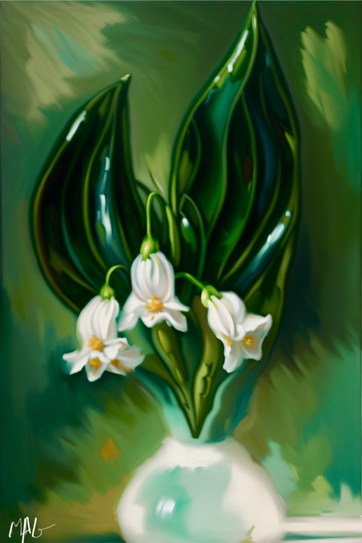 Lillies In A Vase - Digital